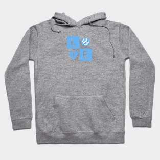 Baby boy baby hand and foot prints arrival card Hoodie